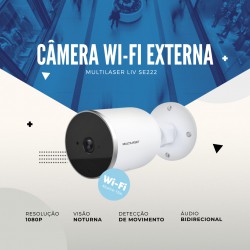 Câmera Wi-fi externa - Multilaser