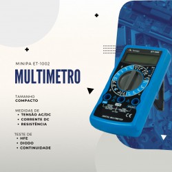Multímetro ET1002 - Minipa