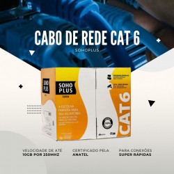 Cabo de rede Cat 6 - sohoplus