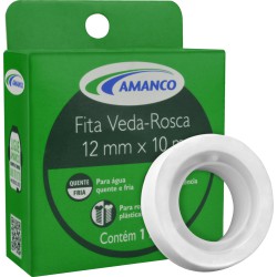 Fita veda rosca 12mm x 10m - Amanco