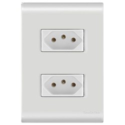 Placa 4x2 + 2 módulos separados - Tramontina Liz