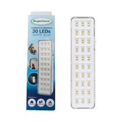 Iluminação de emergência 30 leds super slim - Segurimax